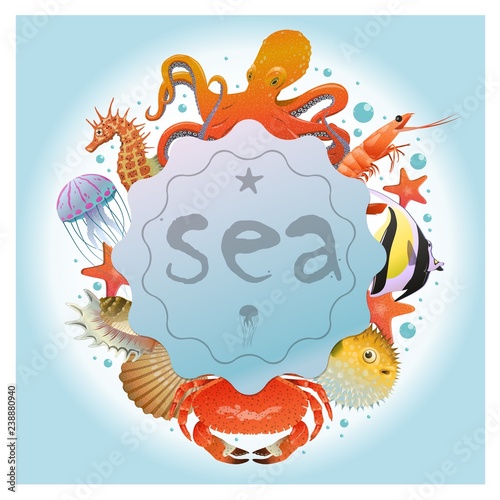 Cartoon Light Marine Background