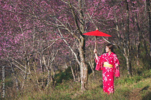 Woman with kimono