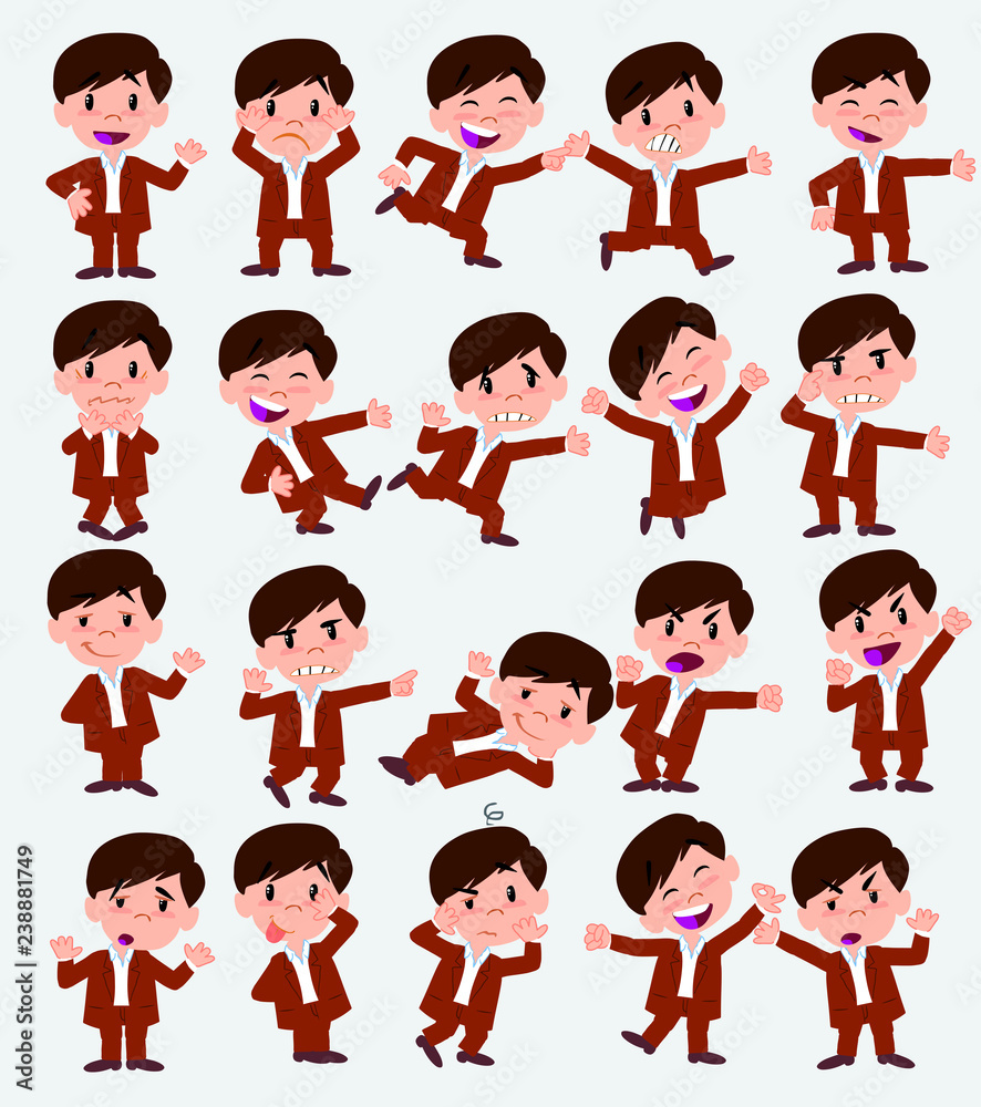Cartoon character businessman in casual style. Set with different postures, attitudes and poses, doing different activities in isolated vector illustrations. Cartoon character businessman in casual style. Set with different postures, attitudes and poses, doing different activities in isolated vector illustrations.