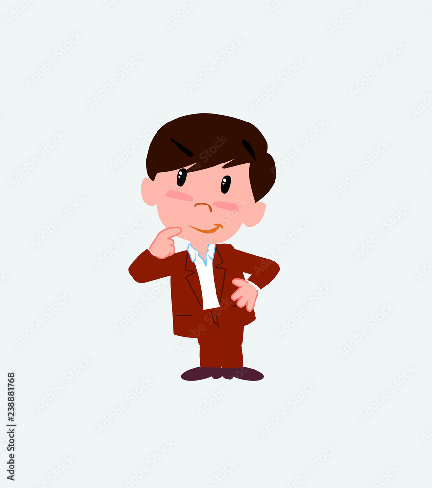 Businessman in casual style thoughtful and happy. Businessman in casual style thoughtful and happy.