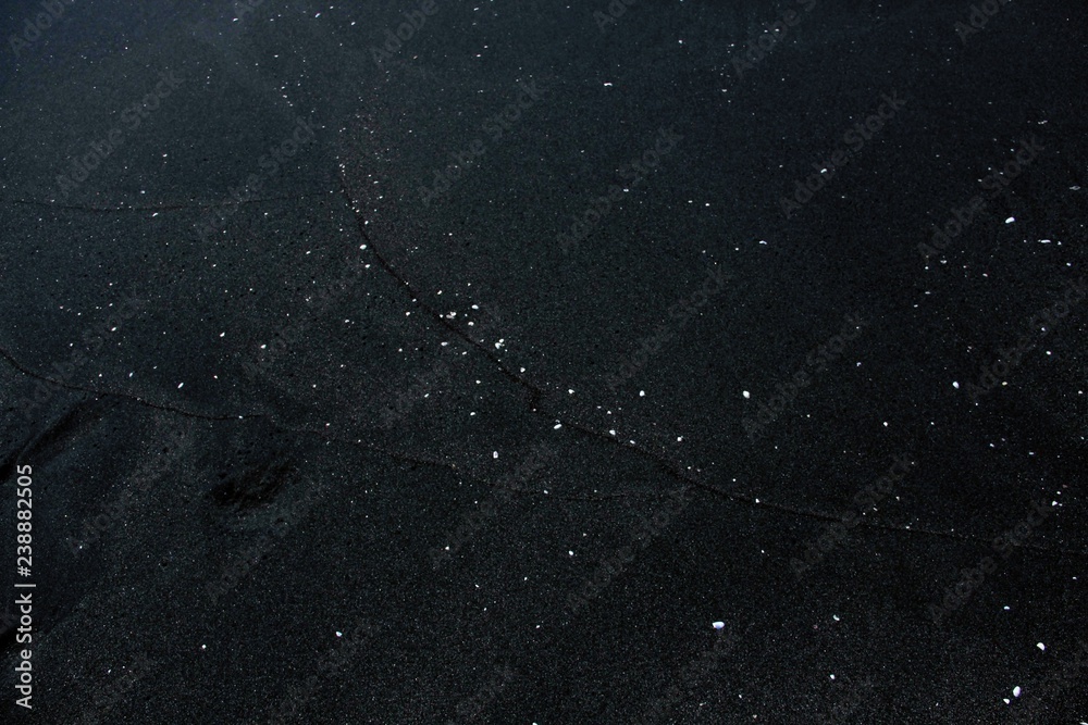 Fototapeta premium black sand on the beach