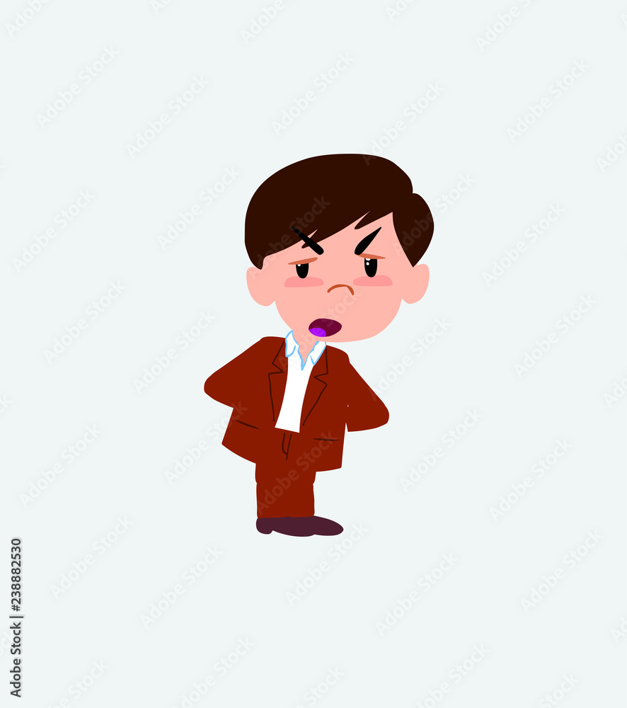 Businessman in casual style is slightly angry. Businessman in casual style is slightly angry.