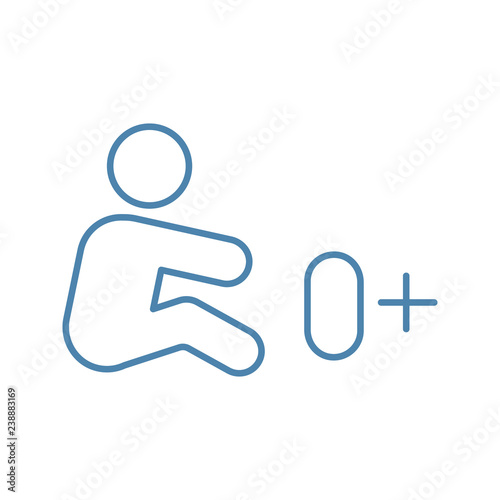 Allowed for children from birth color icon