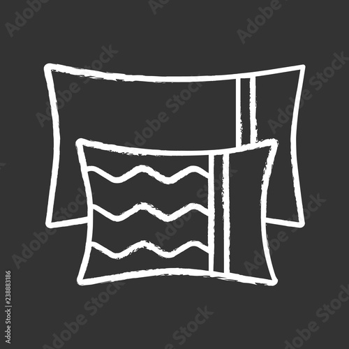 Pillows chalk icon