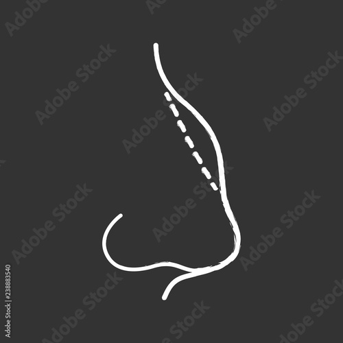 Rhinoplasty chalk icon