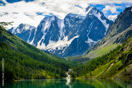 Altai. Shavlinskoe lake - the pearl of Altaimountains Dream  Beauty and fairy Tale