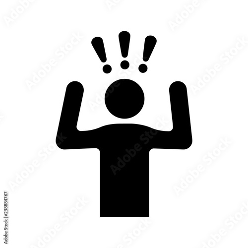 Anxiety glyph icon
