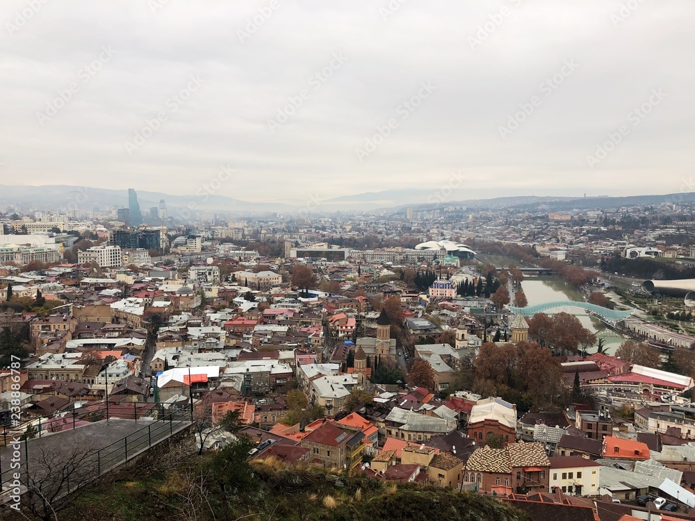 Beautiful views of the town and the river Tbilisi Georgia