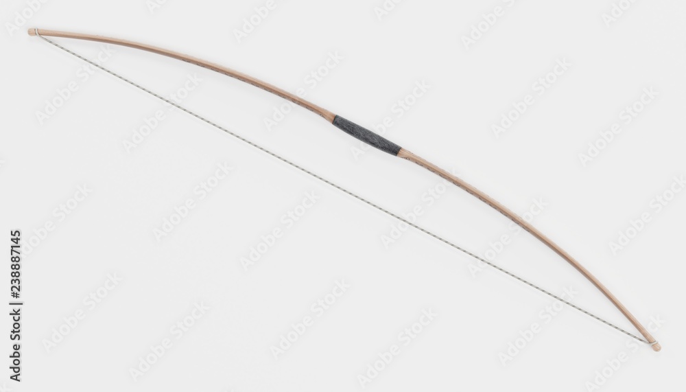 Realistic 3D Render of Viking Bow