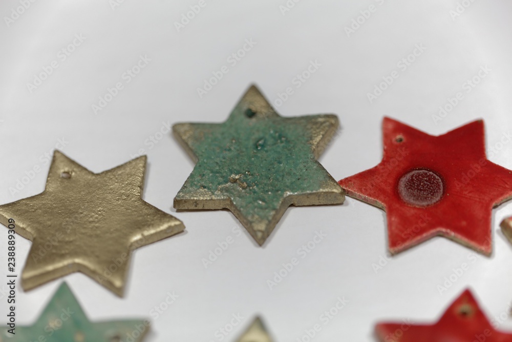 Pottery stars with a white background. Pottery stars with a white background.