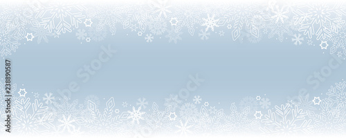bright snowy winter border background vector illustration EPS10