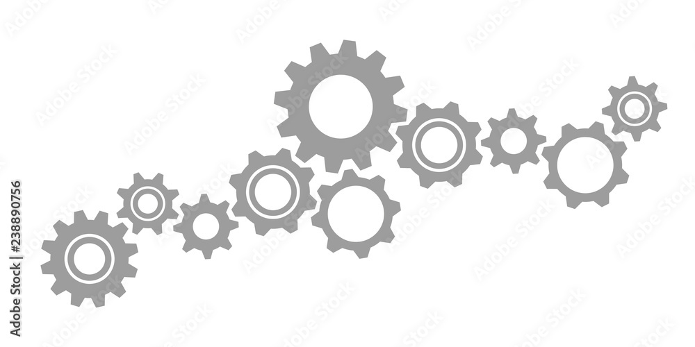 gearwheels cogs icon teamwork concept vector illustration EPS10