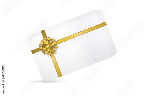 Geschenkkarte mit goldener Schleife
