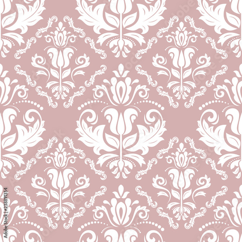 Orient vector classic white pattern. Seamless abstract background with vintage elements. Orient background. Ornament for wallpaper and packaging