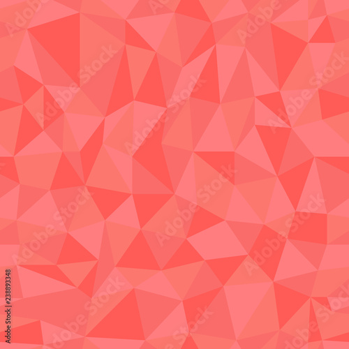 Coral triangles - seamless vector pattern irregular shape. Abstract geometric background