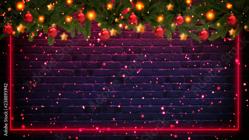 Christmas tree garland on t...