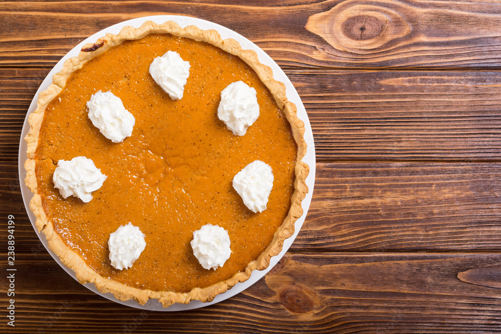 Homemade american traditional pumpkin pie Homemade american traditional pumpkin pie