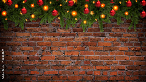 Christmas tree garland on t...