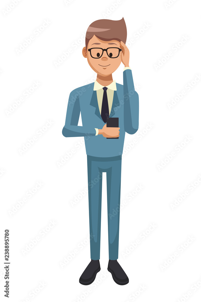 Businessman using smartphone