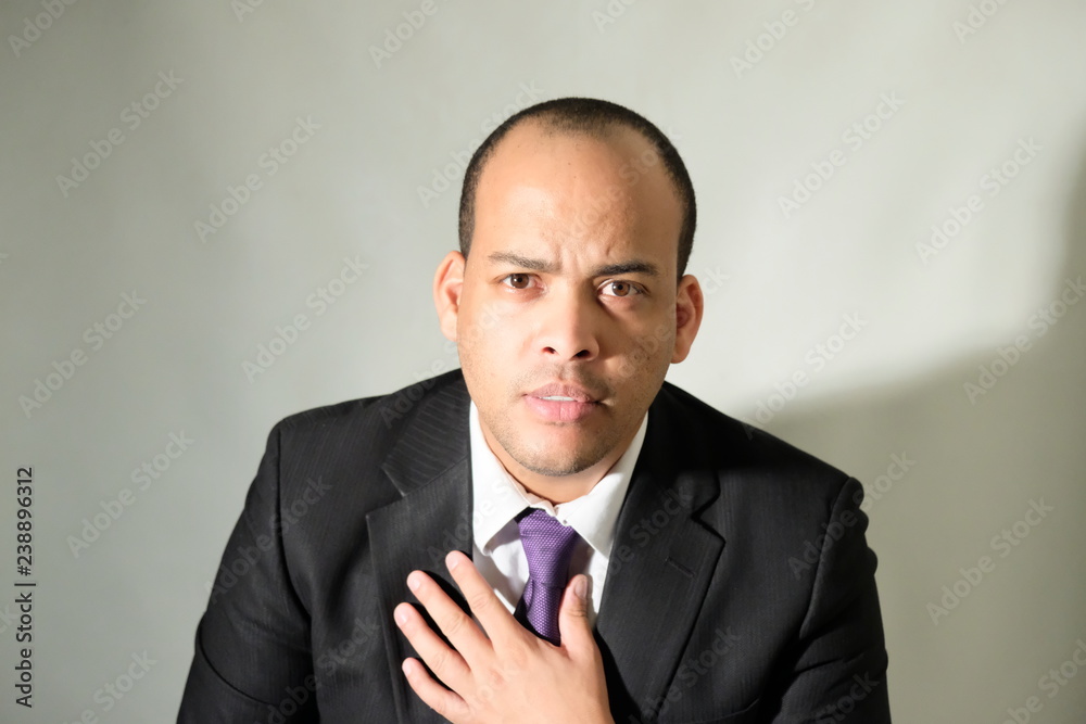 Man in formal outfit presenter businessman Man in formal outfit presenter businessman