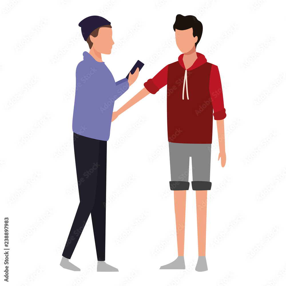 Couple with smartphone