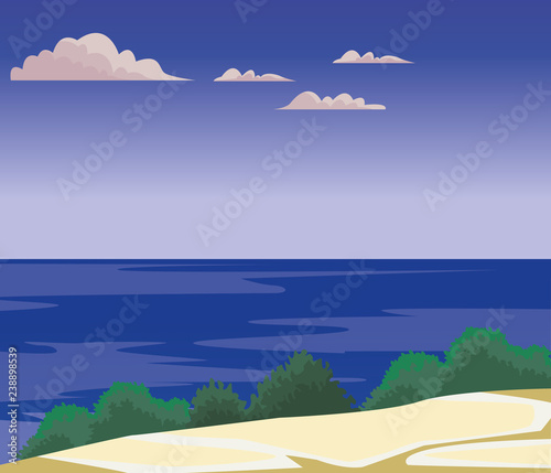 Beach and island scenery