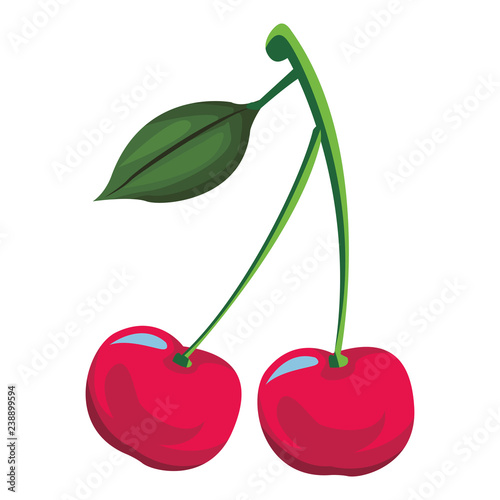 cherries isolated icon