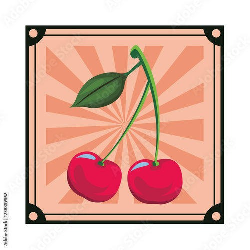cherries isolated icon