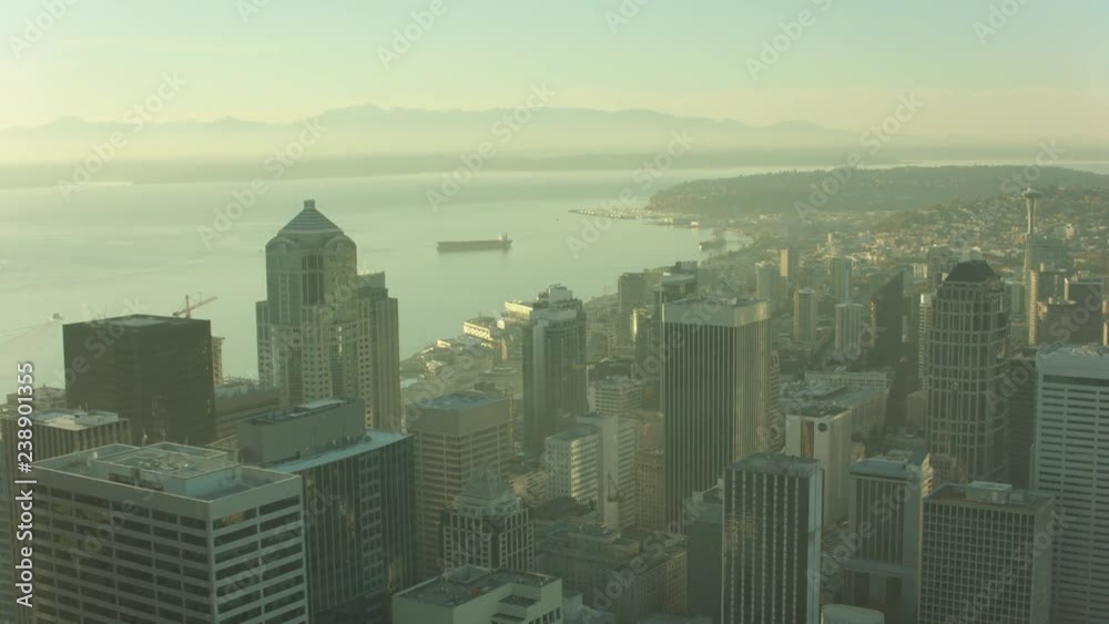 Aerial View of Seattle City Washington USA Aerial View of Seattle City Washington USA