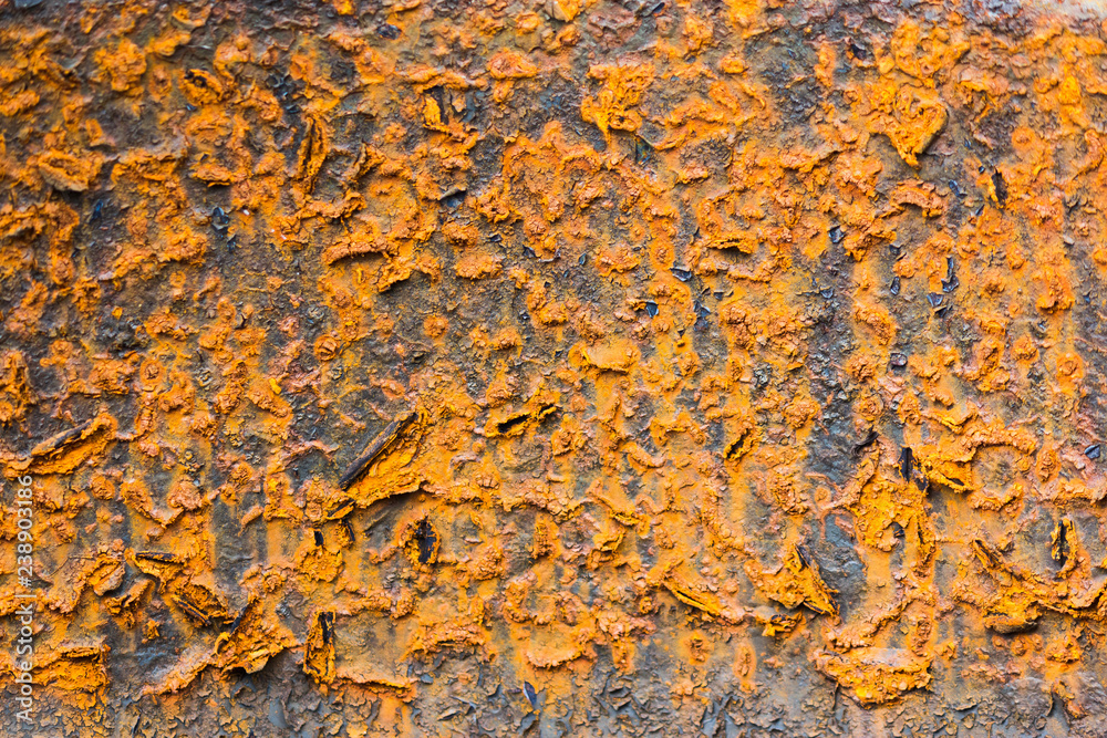 Strongly rusted surface with peeling paint Strongly rusted surface with peeling paint