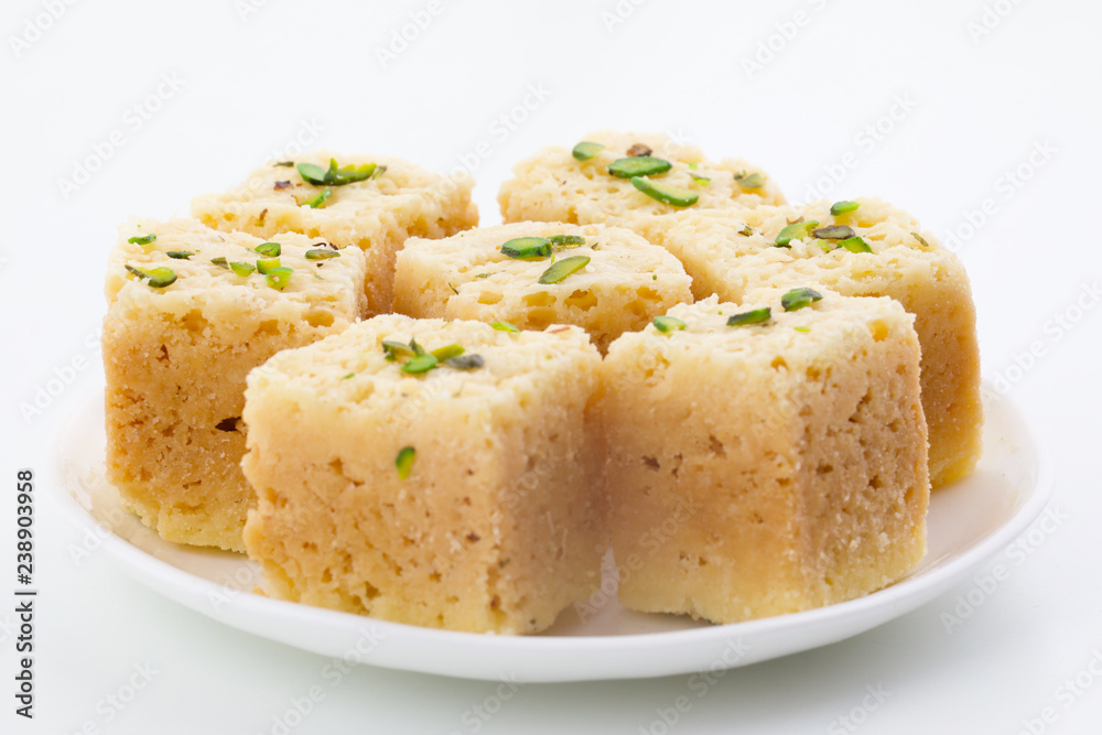 Indian Traditional Famous Sweet Food Mysore Pak or Mysoor Pak Indian Traditional Famous Sweet Food Mysore Pak or Mysoor Pak