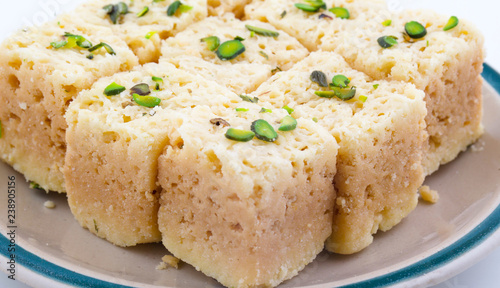 Indian Traditional Famous Sweet Food Mysore Pak or Mysoor Pak