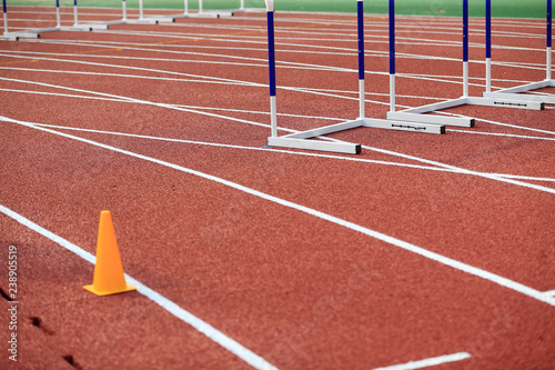 Hurdle rack, in the track and field