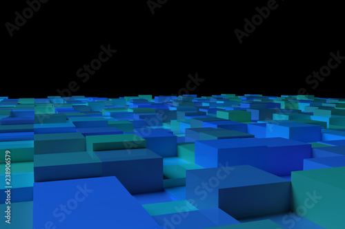 Shape composition  geometric structure  block or cube for design texture  background. Colorful 3D rendering.