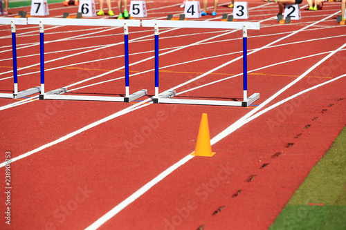 Hurdle rack, in the track and field