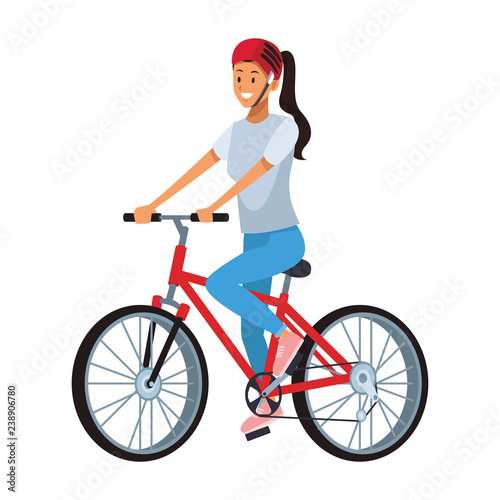 woman with bicicle