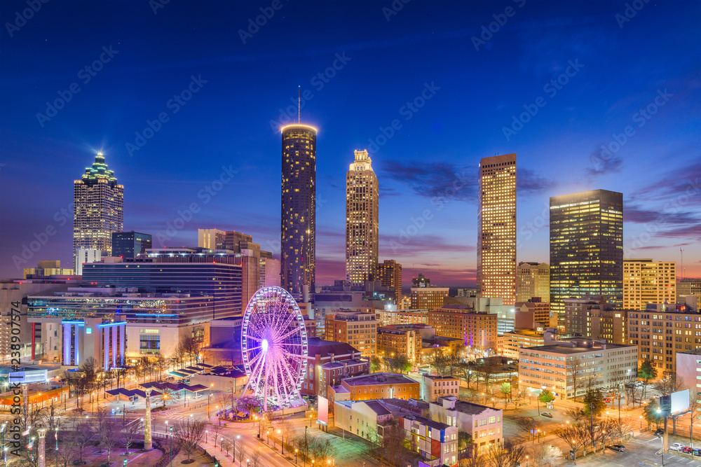 Fototapeta premium Atlanta, Georgia, USA Dawn Skyline