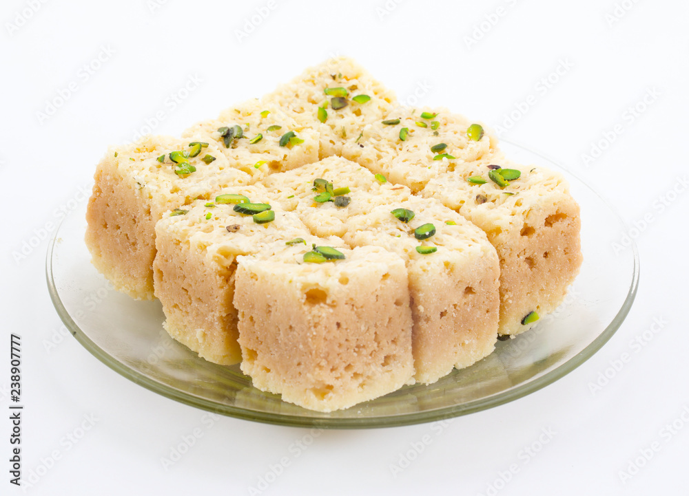 Indian Traditional Famous Sweet Food Mysore Pak or Mysoor Pak