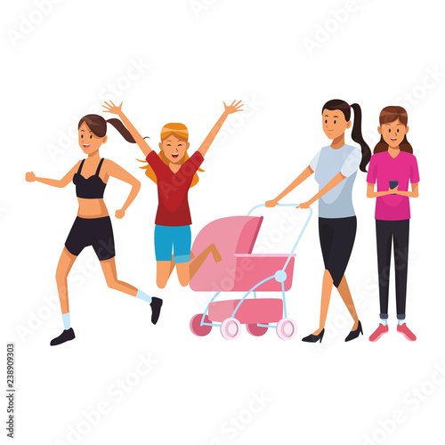 woman daily routine