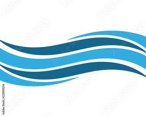 Water wave logo illustration