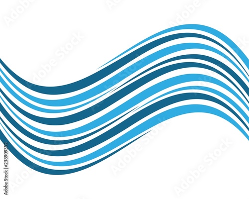 Water wave logo illustration