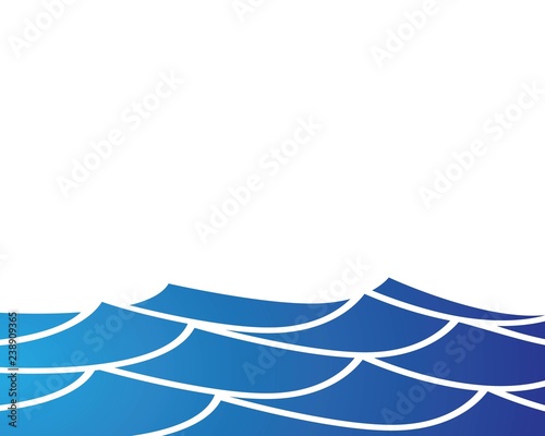 Water wave logo illustration