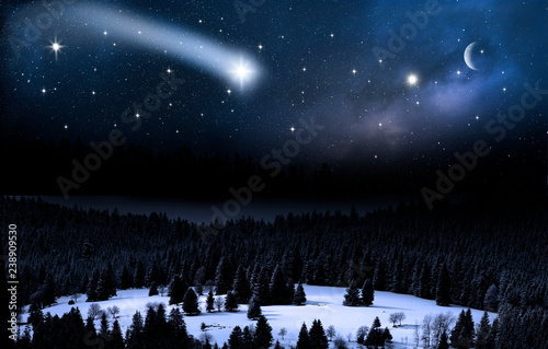 Sternschnuppe am Himmel
