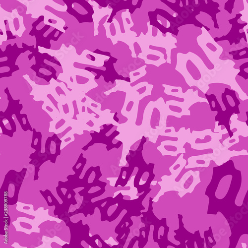 UFO camouflage of various shades of pink and purple colors