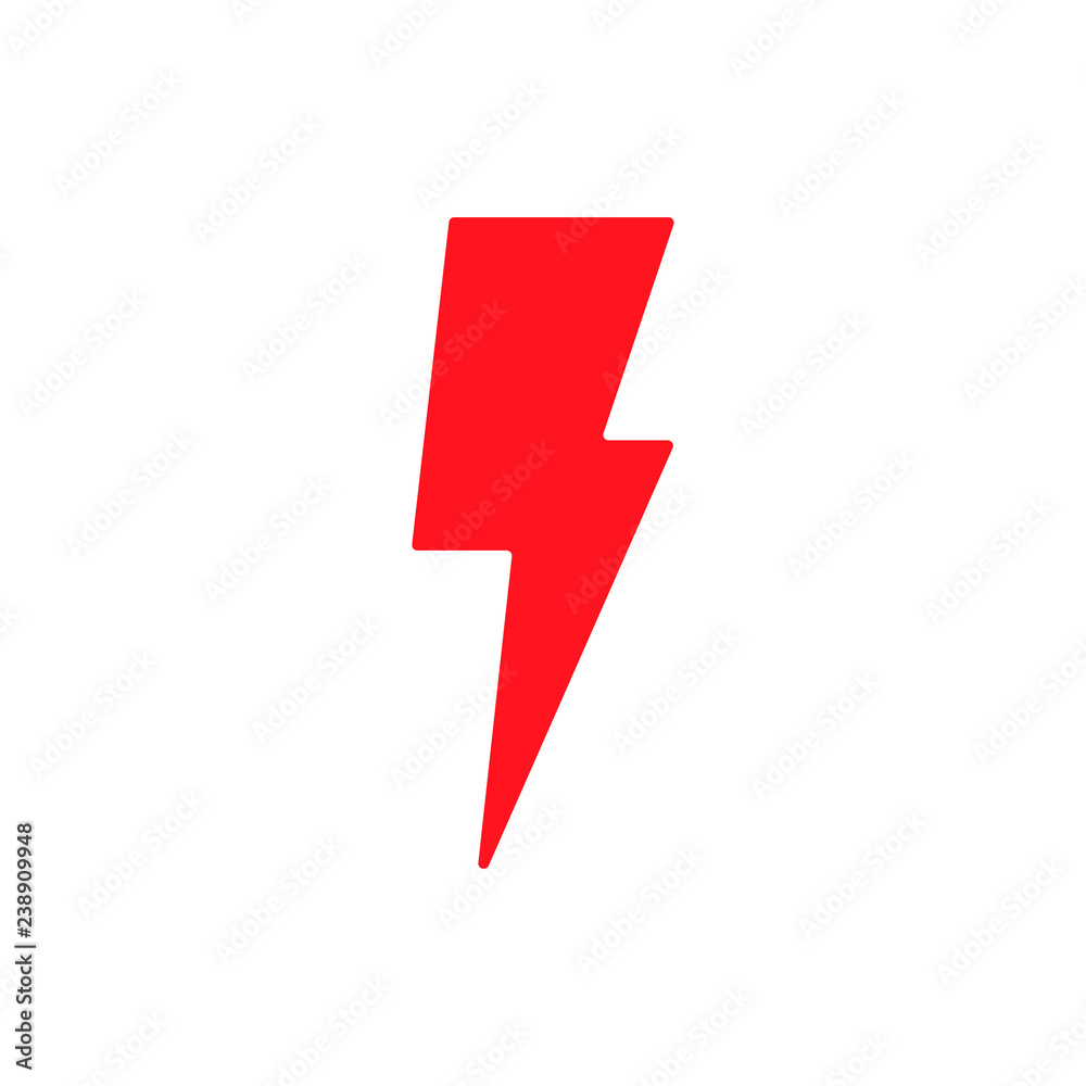 Lightning silhouette weather icon. Flat vector illustration. Lightning silhouette weather icon. Flat vector illustration.