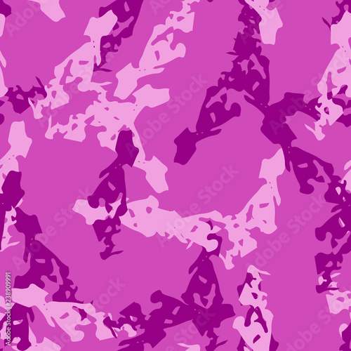 UFO camouflage of various shades of pink and purple colors