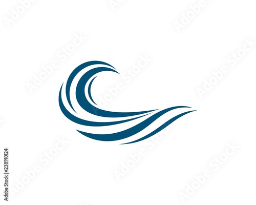 Water wave logo illustration