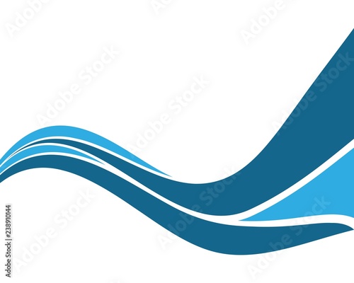 Water wave logo illustration