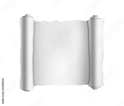 Old white textured scroll on white