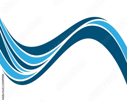 Water wave logo illustration